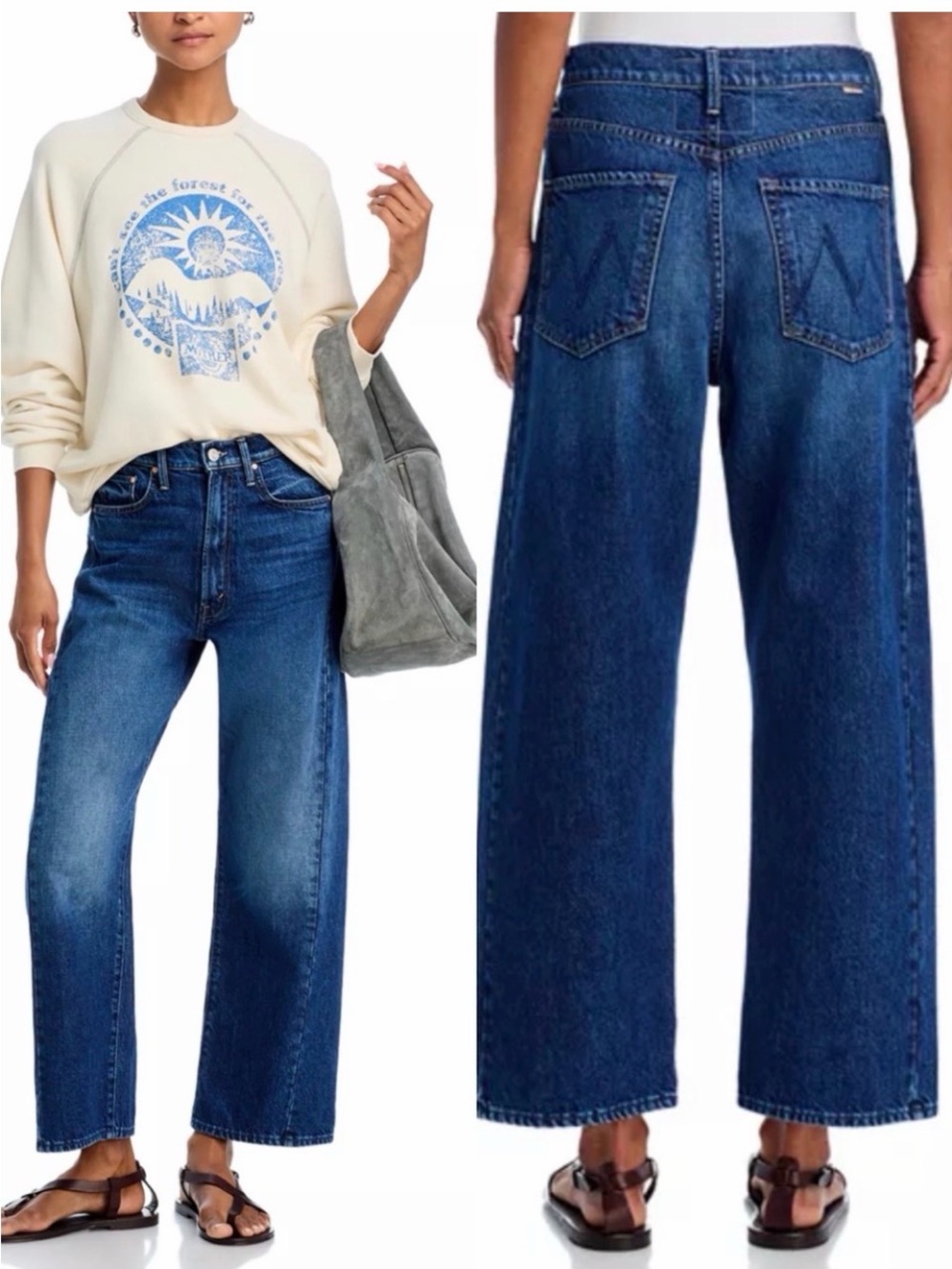 MOTHER Barrel Jeans in Deep Blue Wash